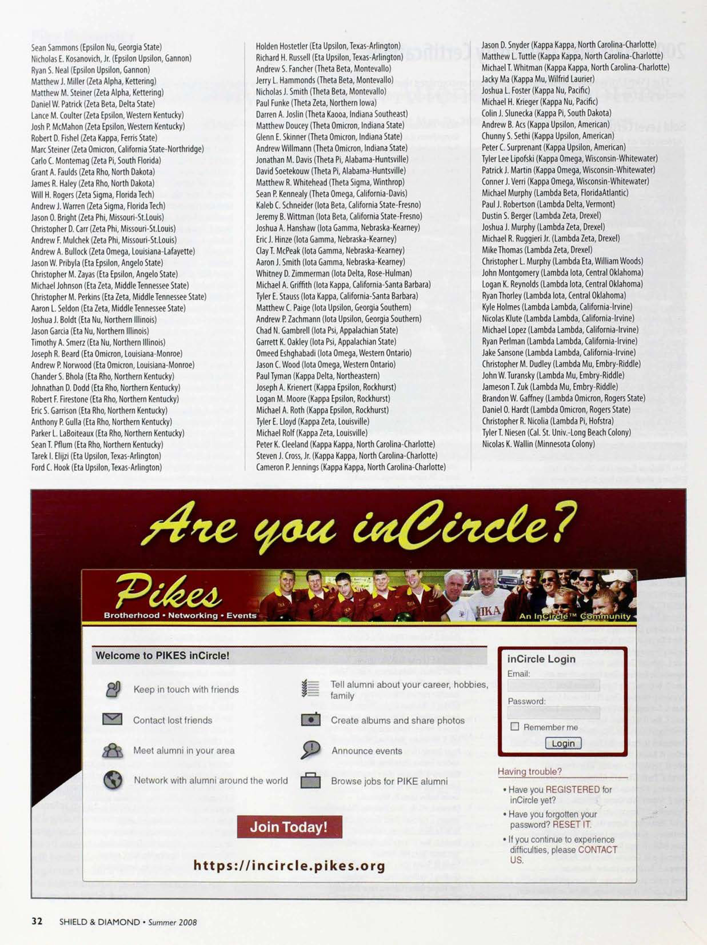 Pikes inCircle? Advertisement, Summer 2008